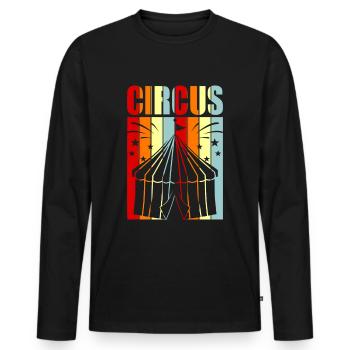 circus - Men's Premium Organic Long Sleeve Shirt - black - Front - Nico (187cm)