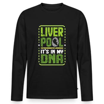 Liverpool - Men's Premium Organic Long Sleeve Shirt - black - Front - Nico (187cm)