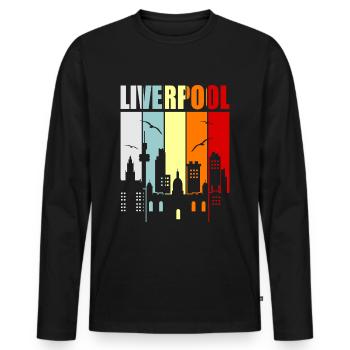 Liverpool - Men's Premium Organic Long Sleeve Shirt - black - Front - Nico (187cm)
