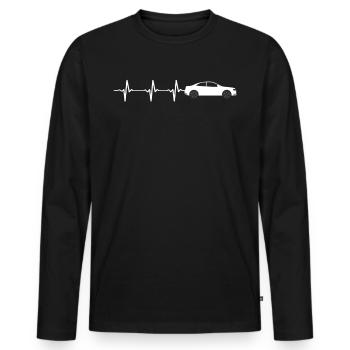 Auto - Männer Premium Bio Langarmshirt - Schwarz - Vorne - Nico (187cm)