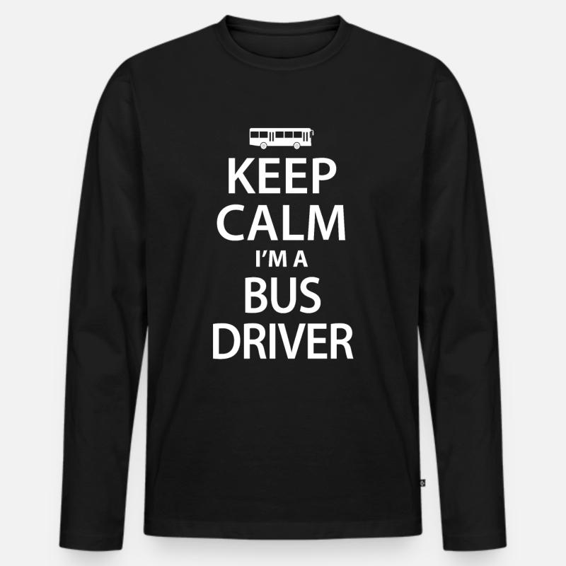 Busfahrer - Männer Premium Bio Langarmshirt - Schwarz