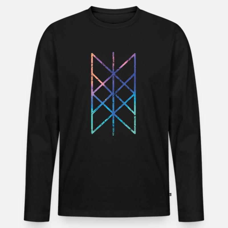 Wikinger Vikings - Männer Premium Bio Langarmshirt - Schwarz