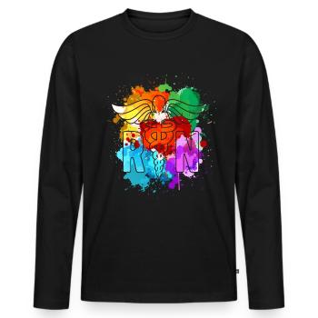 Nurse nurse - Men's Premium Organic Long Sleeve Shirt - black - Front - Nico (187cm)