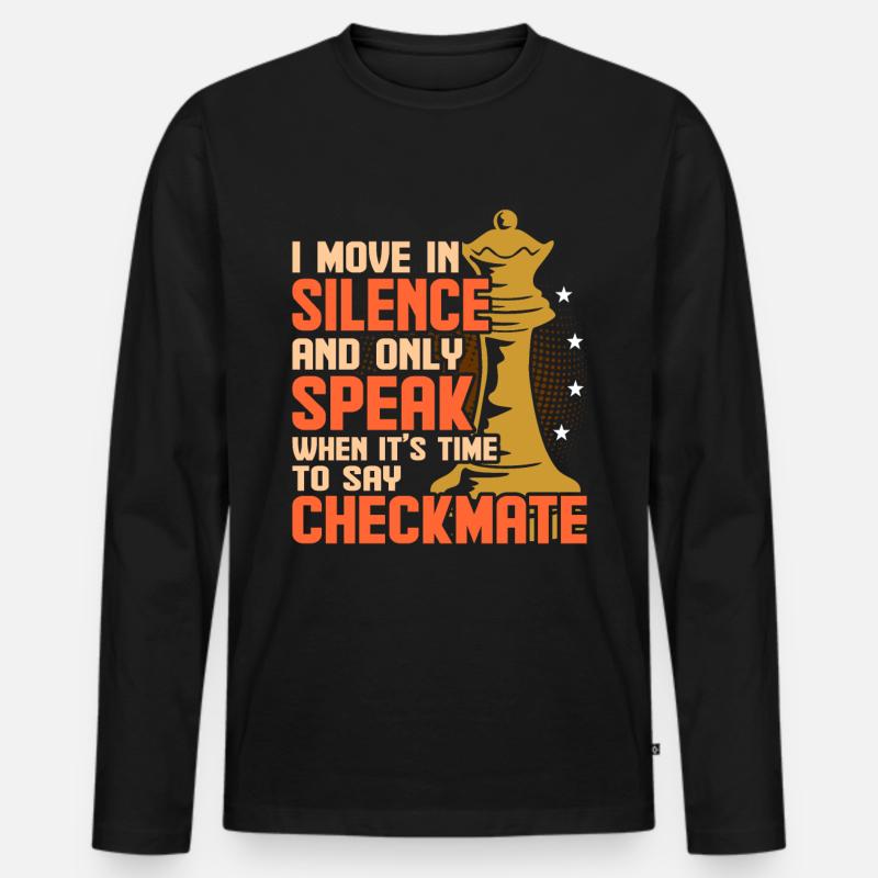Schach - Männer Premium Bio Langarmshirt - Schwarz