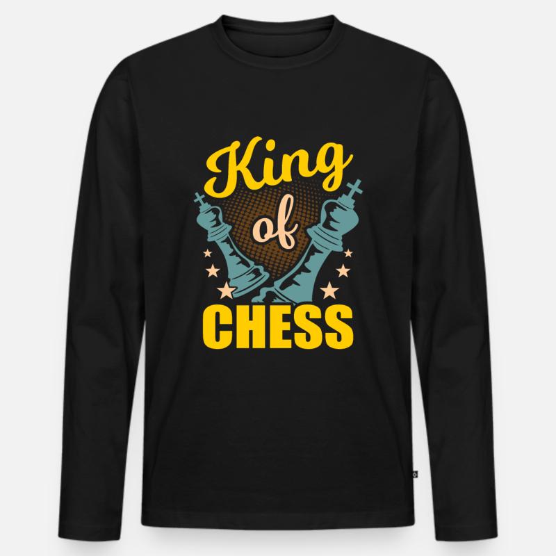 Schach - Männer Premium Bio Langarmshirt - Schwarz