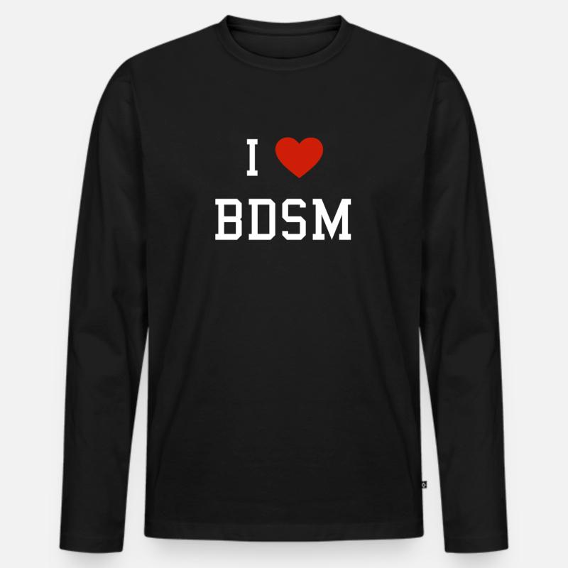 BDSM Bondage Slave Sub Master - Männer Premium Bio Langarmshirt - Schwarz