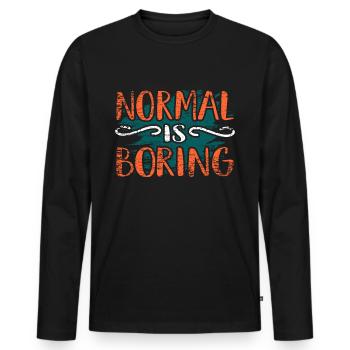 Funny quote - Men's Premium Organic Long Sleeve Shirt - black - Front - Nico (187cm)