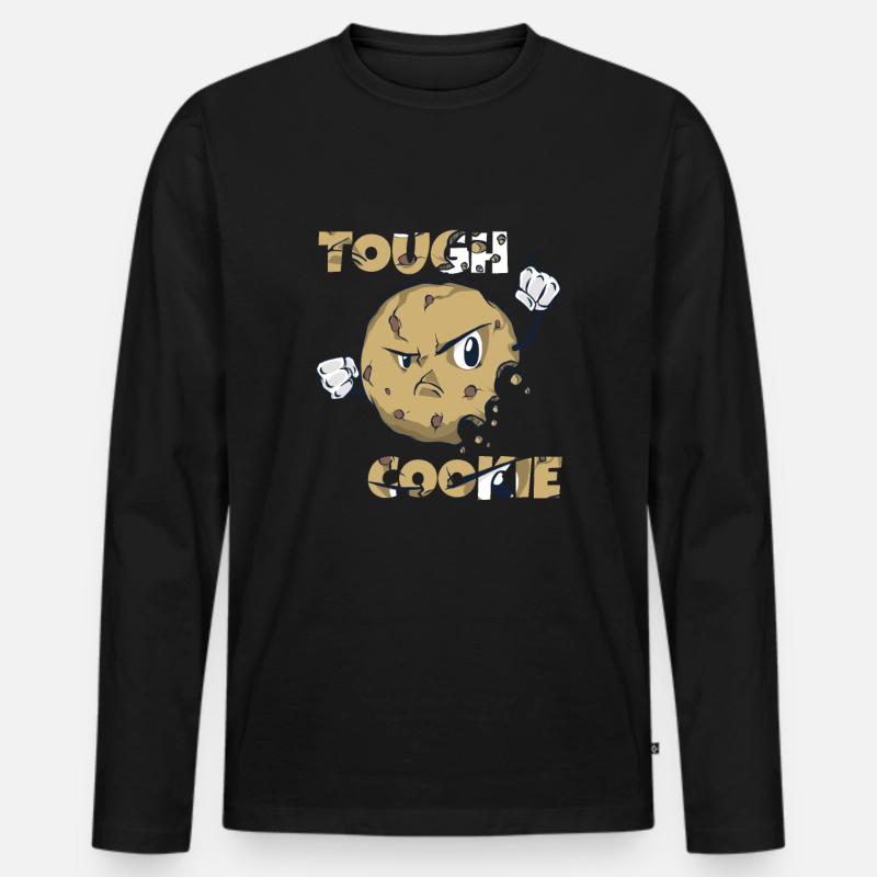 One Tough Cookie Ein harter Keks - Männer Premium Bio Langarmshirt - Schwarz