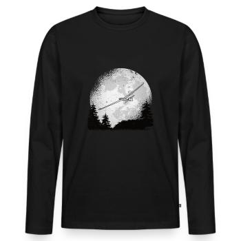 Glider flying glider pilot glider glider flying - Men's Premium Organic Long Sleeve Shirt - black - Front - Nico (187cm)
