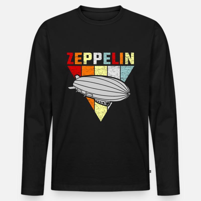Zeppelin - Männer Premium Bio Langarmshirt - Schwarz