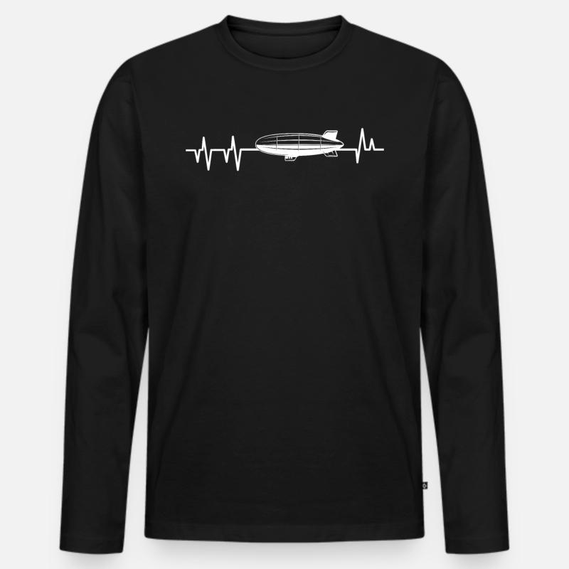 Zeppelin - Männer Premium Bio Langarmshirt - Schwarz