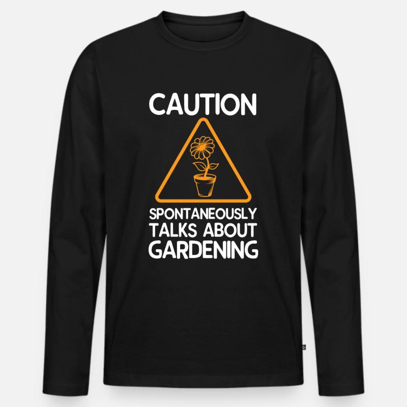Gärtner - Männer Premium Bio Langarmshirt - Schwarz