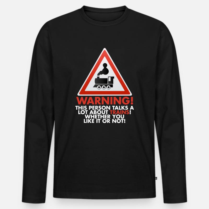 Zug - Männer Premium Bio Langarmshirt - Schwarz