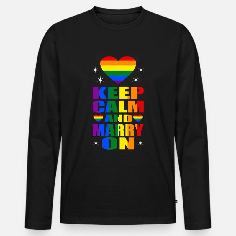 LGBT - Männer Premium Bio Langarmshirt - Schwarz