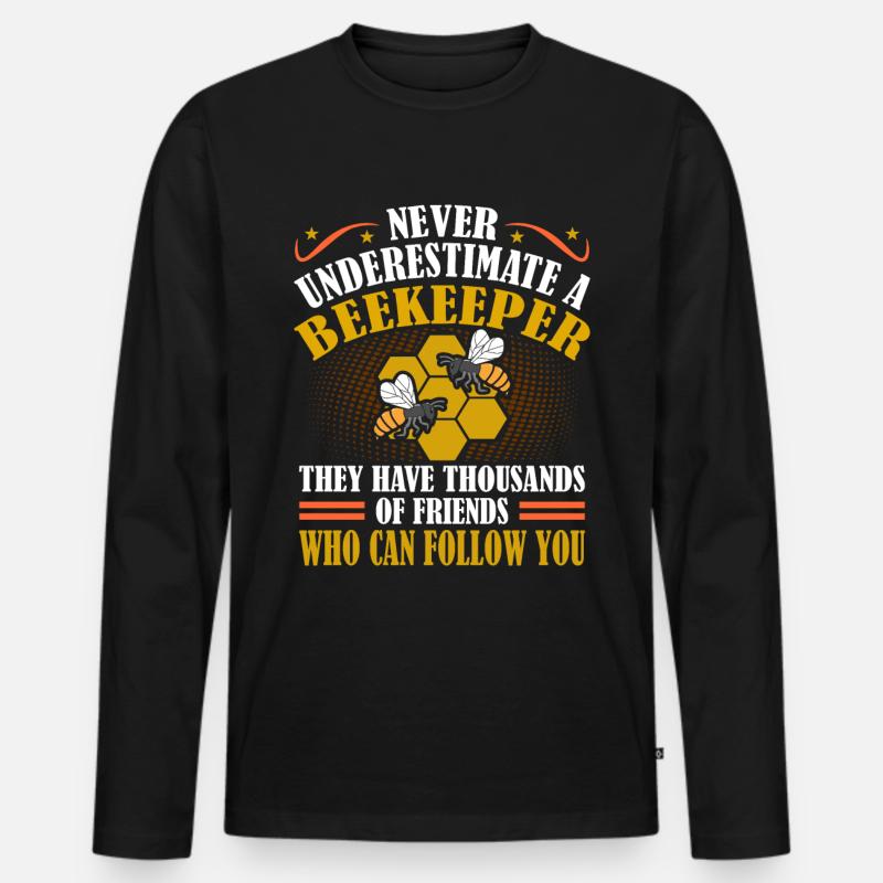 Imker Bienenzüchter - Männer Premium Bio Langarmshirt - Schwarz