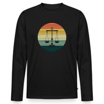 Avocat avocat avocat avocat avocat cadeau - T-shirt manches longues Premium bio Homme - noir - Devant - Nico (187cm)