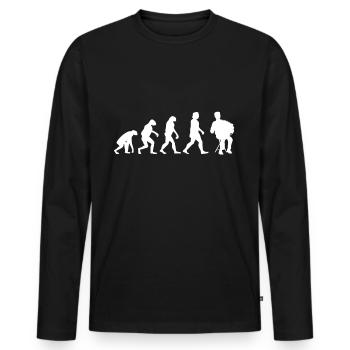 Accordéon accordéon accordéon - T-shirt manches longues Premium bio Homme - noir - Devant - Nico (187cm)