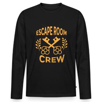 Escape Room Rätzel Room Escape Team - Men's Premium Organic Long Sleeve Shirt - black - Front - Nico (187cm)