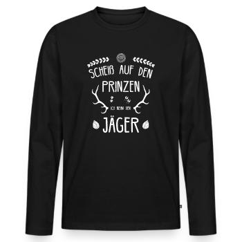 Jäger Geburtstag Jagd Jägerin Drückjagd Jagdschein - Männer Premium Bio Langarmshirt - Schwarz - Vorne - Nico (187cm)