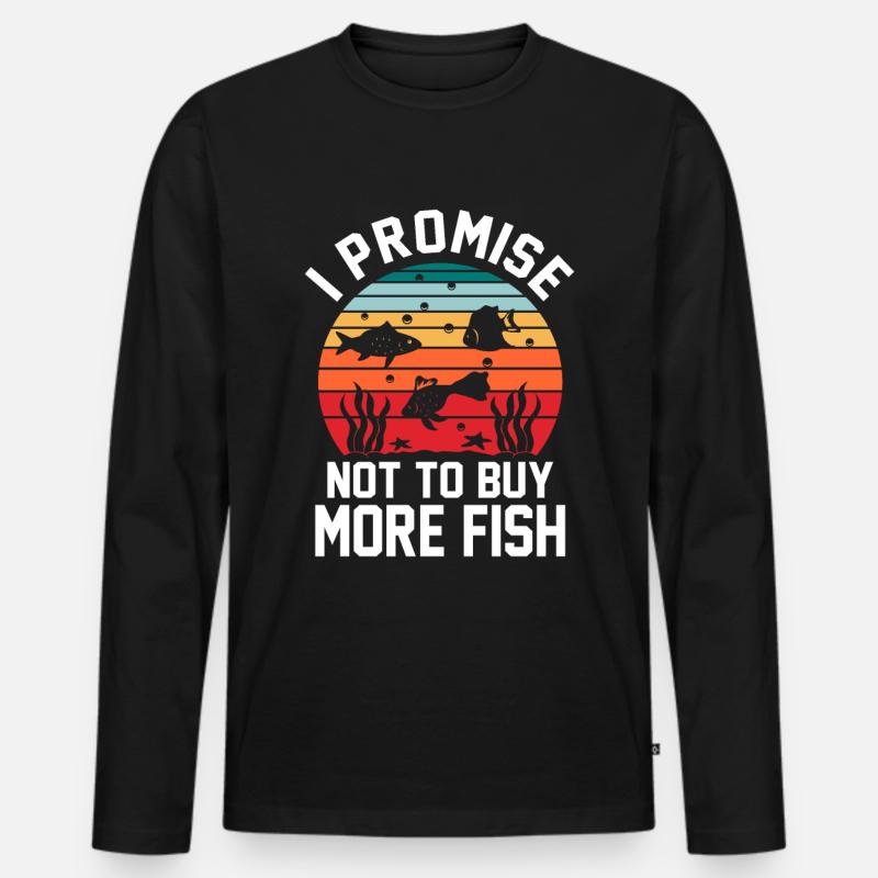 Aquarium - Männer Premium Bio Langarmshirt - Schwarz