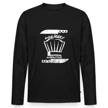 Chef Cooking Chef Star Chef - Men's Premium Organic Long Sleeve Shirt - black - Front - Nico (187cm)