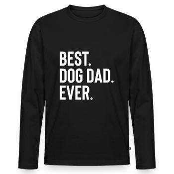Père Meilleur Dog Ever Fathers Day Gift Dogs Dad Grampa - T-shirt manches longues Premium bio Homme - noir - Devant - Nico (187cm)
