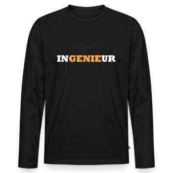Ingenieur Genie Maschinenbau Student Techniker - Männer Premium Bio Langarmshirt - Schwarz - Vorne - Nico (187cm)