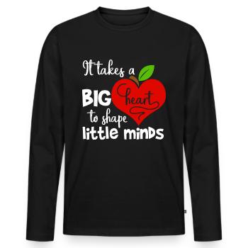Teacher Teacher Gift Lecturer Lecturer Sweet Shirt - Men's Premium Organic Long Sleeve Shirt - black - Front - Nico (187cm)