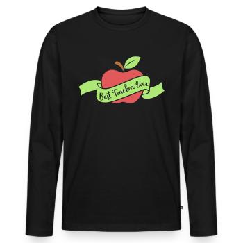 Teacher Teacher Gift Lecturer Lecturer Sweet Shirt - Men's Premium Organic Long Sleeve Shirt - black - Front - Nico (187cm)