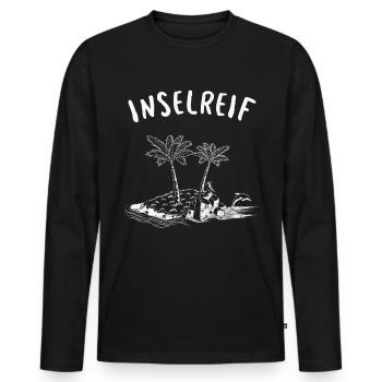 Inselreif Reif Für Die Insel - Männer Premium Bio Langarmshirt - Schwarz - Vorne - Nico (187cm)