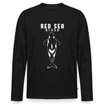 Vacances Plongée Orca Egypte - T-shirt manches longues Premium bio Homme - noir - Devant - Nico (187cm)