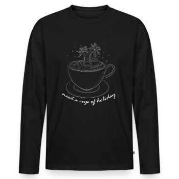 Besoin d’une tasse vacances mer Maritim - T-shirt manches longues Premium bio Homme - noir - Devant - Nico (187cm)