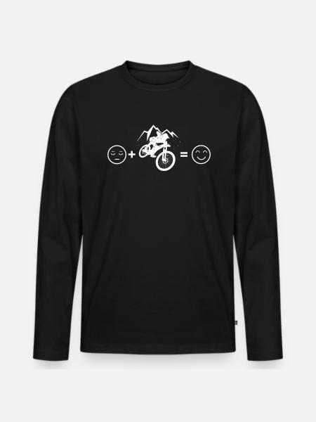 VTT de descente - T-shirt manches longues Premium bio Homme - noir