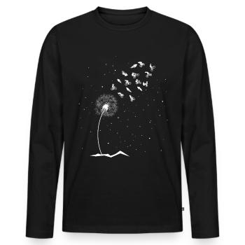 Pusteblume Cycliste - (F.m) - T-shirt manches longues Premium bio Homme - noir - Devant - Nico (187cm)