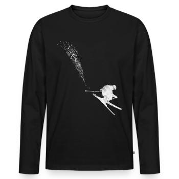 Ski - (17) - T-shirt manches longues Premium bio Homme - noir - Devant - Nico (187cm)