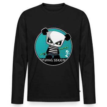 Angel Panda, Pêcheur Pêcheur Pêcheur Poisson Enfants - T-shirt manches longues Premium bio Homme - noir - Devant - Nico (187cm)