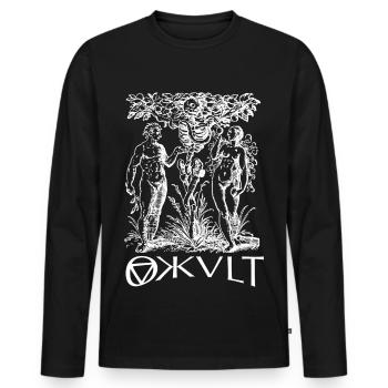 Paradise Adam Eva Seduction Gothic Occult - Men's Premium Organic Long Sleeve Shirt - black - Front - Nico (187cm)