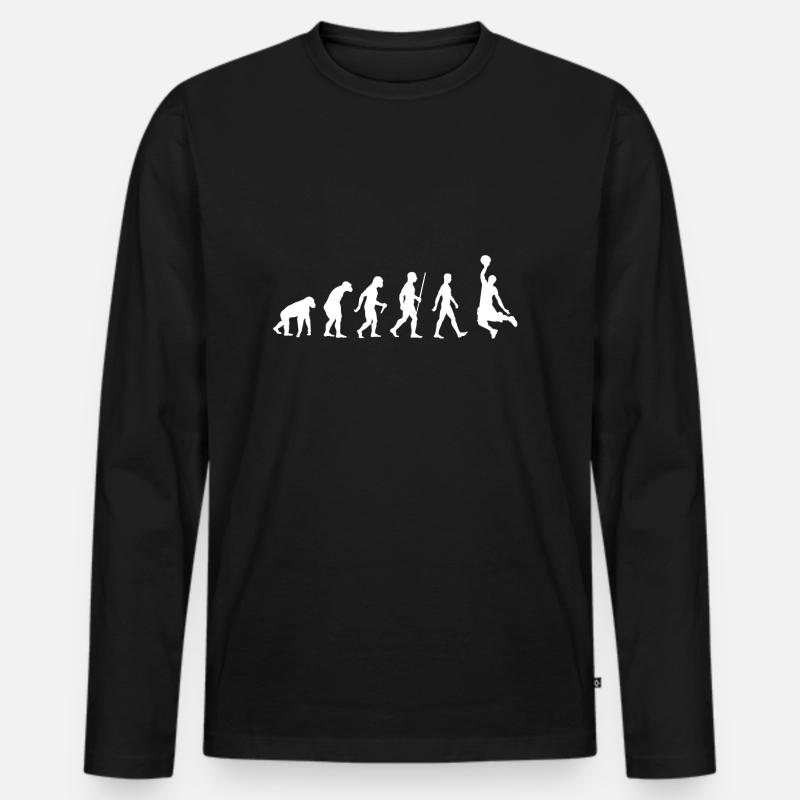 Evolution Basketball - Männer Premium Bio Langarmshirt - Schwarz