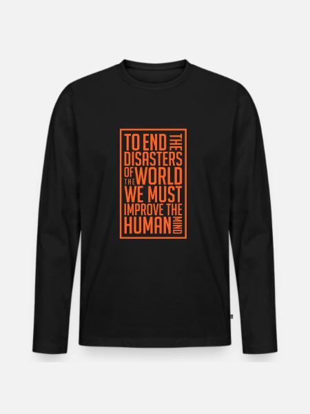 Master of Disaster Nature Saying Cool Gift - Men's Premium Organic Long Sleeve Shirt - black