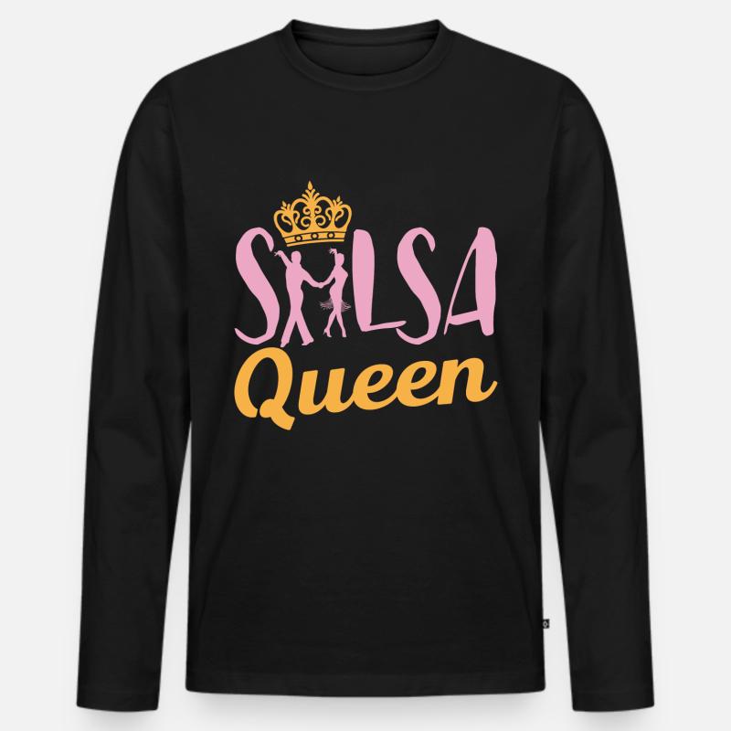 Salsa Tanz Queen Cooles Geschenk - Männer Premium Bio Langarmshirt - Schwarz