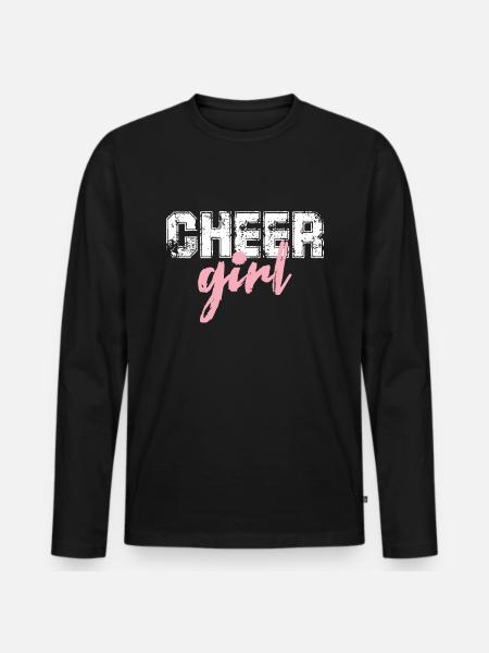 Cheerleader Mädchen - Männer Premium Bio Langarmshirt - Schwarz
