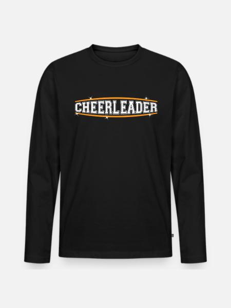 Cheerleader - Men's Premium Organic Long Sleeve Shirt - black