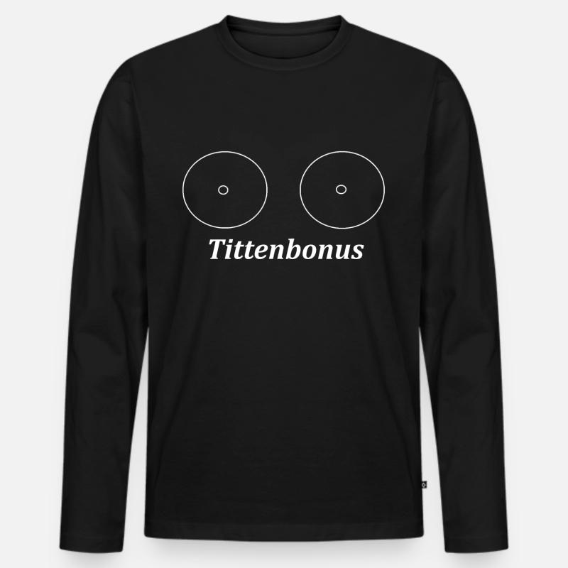 Bonus - Männer Premium Bio Langarmshirt - Schwarz