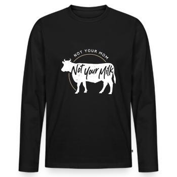Vegan - vegan vegan nutrition gift - Men's Premium Organic Long Sleeve Shirt - black - Front - Nico (187cm)