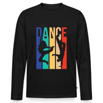 Break Dance Danseur Danse Danse Danse Cadeau DeDans - T-shirt manches longues Premium bio Homme - noir - Devant - Nico (187cm)