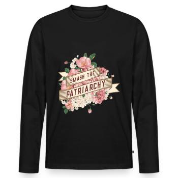 Smash the patriarchy / Feminismus - Männer Premium Bio Langarmshirt - Schwarz - Vorne - Nico (187cm)