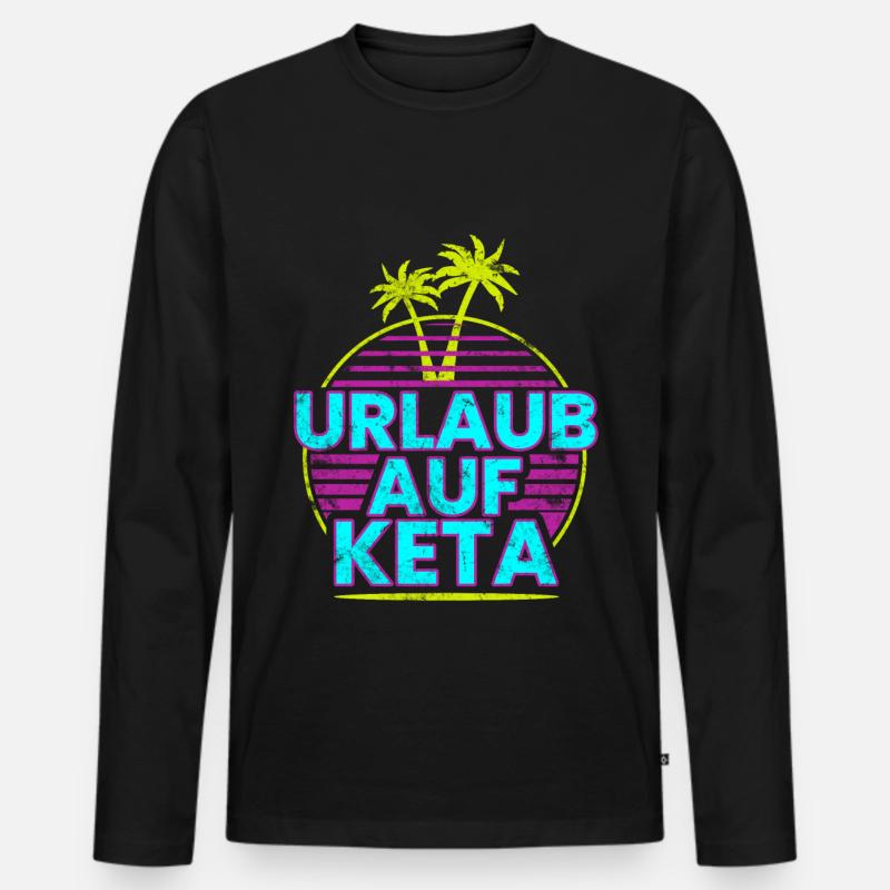 KETA Druffi Drogen Ketamin - Männer Premium Bio Langarmshirt - Schwarz