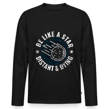 Nihilism Nihilist Nietzsche Philosopher misanthropic - Men's Premium Organic Long Sleeve Shirt - black - Front - Nico (187cm)