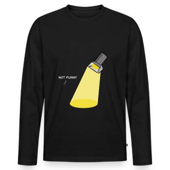 Lichttechniker Inspizient Bühnentechniker - Männer Premium Bio Langarmshirt - Schwarz - Vorne - Nico (187cm)