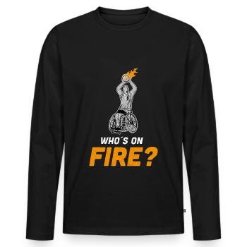 Wheelchair basketball sport - Men's Premium Organic Long Sleeve Shirt - black - Front - Nico (187cm)